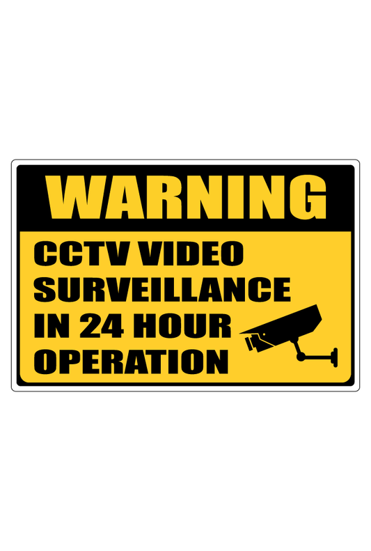 CCTV Video Surveillance In 24 Hour Operation Sign