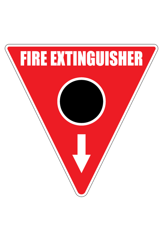 Triangle CO2 Fire Extinguisher Sign
