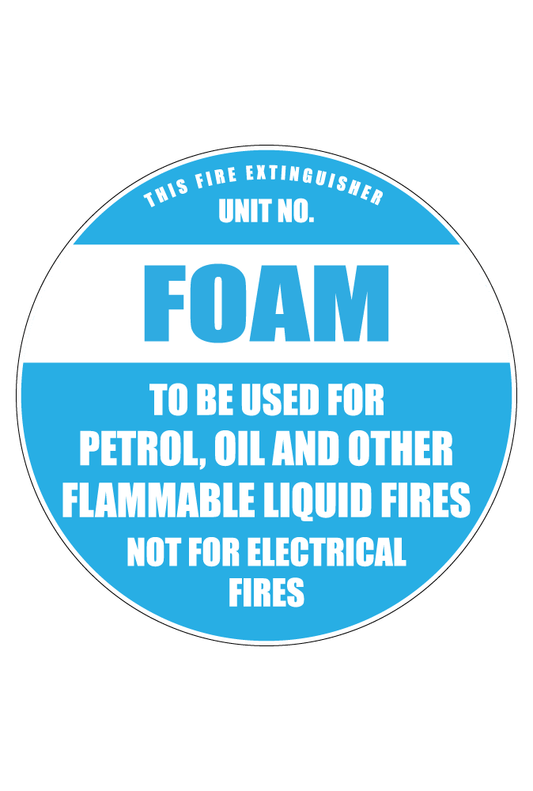 Circle Foam Fire Extinguisher Sign