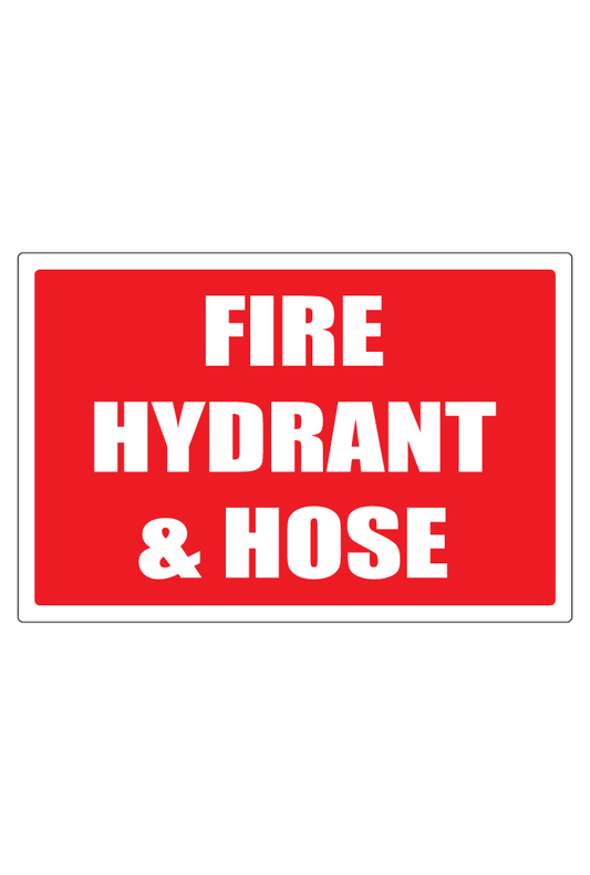 Fire Hydrant And Hose Sign