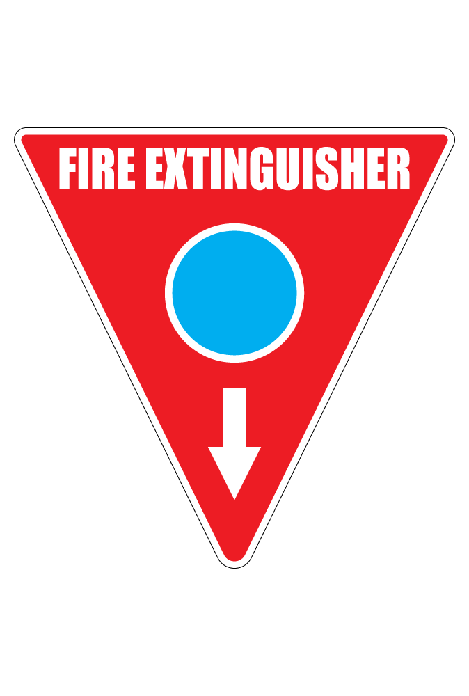 Triangle Foam Fire Extinguisher Sign