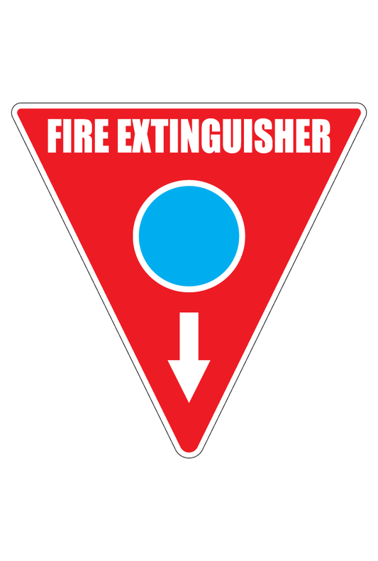 Triangle Foam Fire Extinguisher Sign