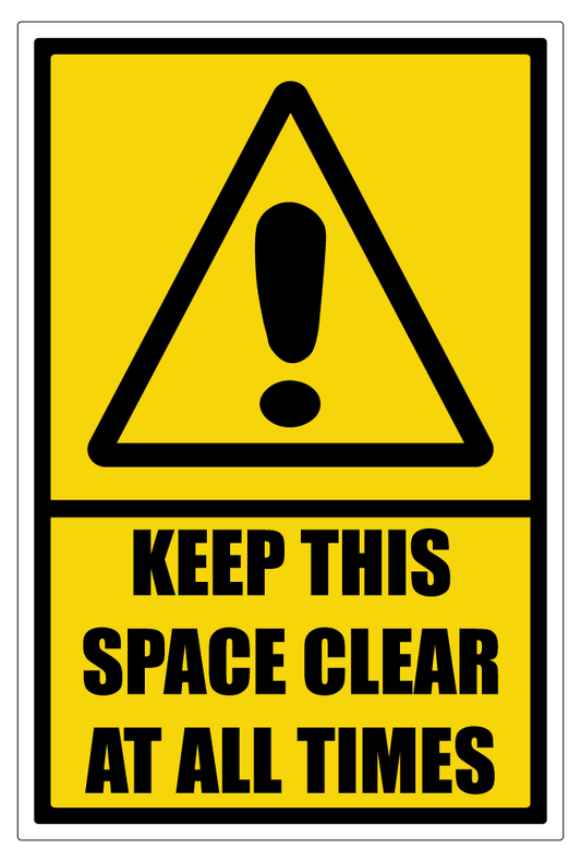 Keep This Space Clear At All Times