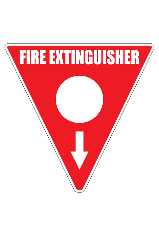 Triangle Powder Fire Extinguisher Sign