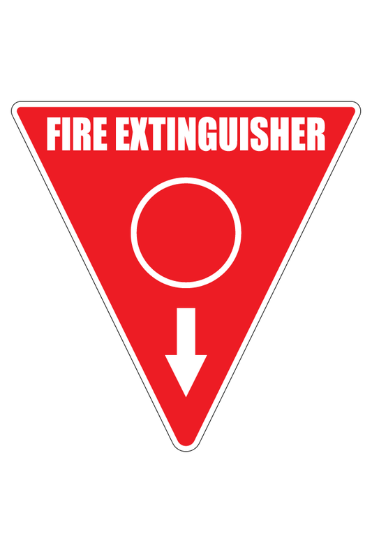 Triangle Water Fire Extinguisher Sign