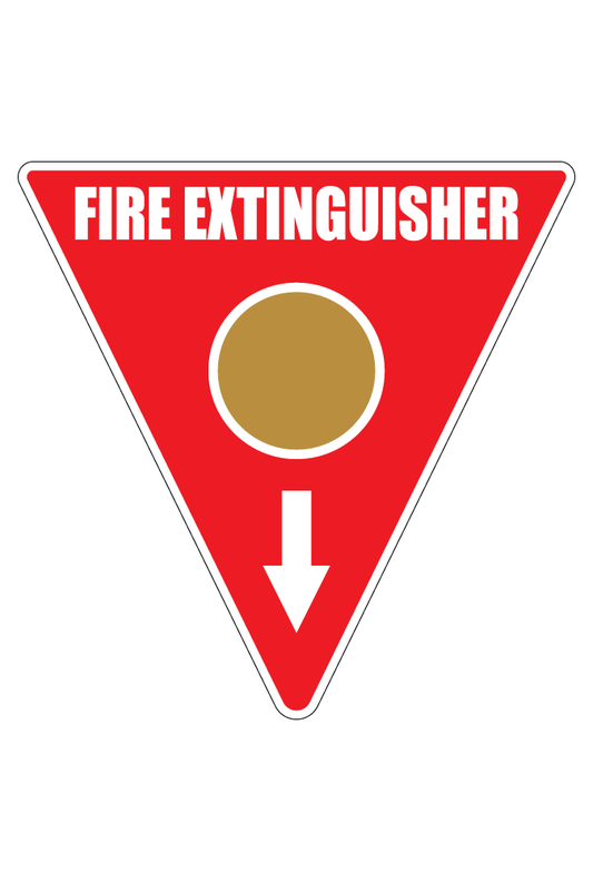 Triangle Wet Chemical Fire Extinguisher Sign